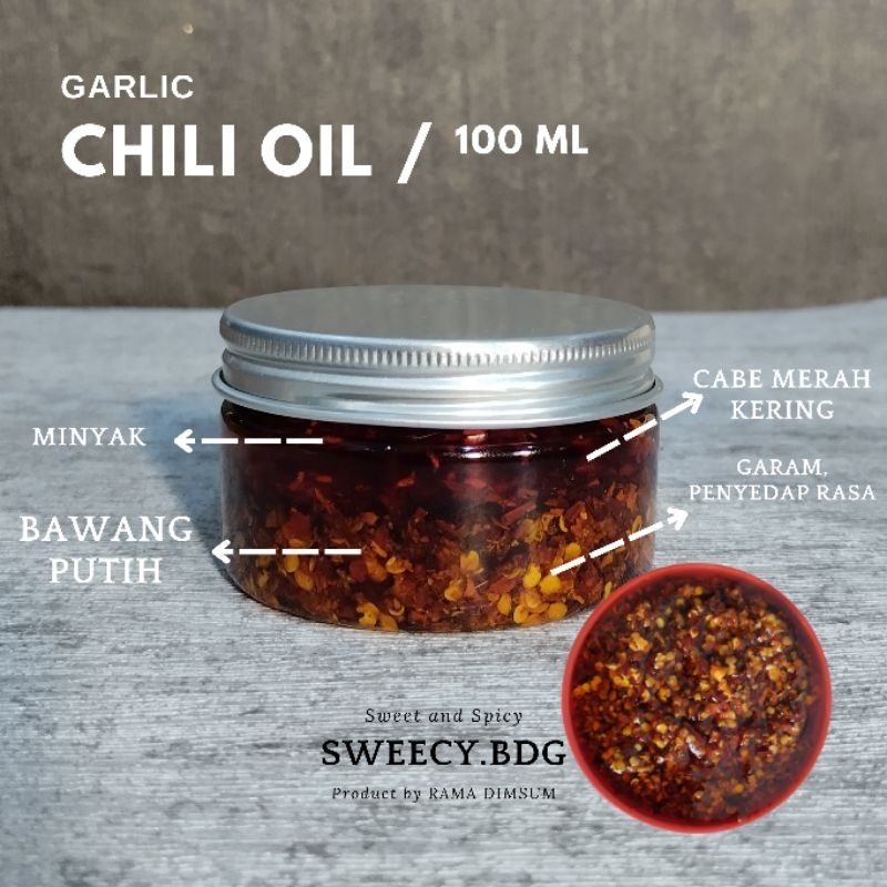 

Chili Oil / Minyak Cabe / Chili Oil Dimsum - Ramen 100ml, 200ml Halal, Terlaris