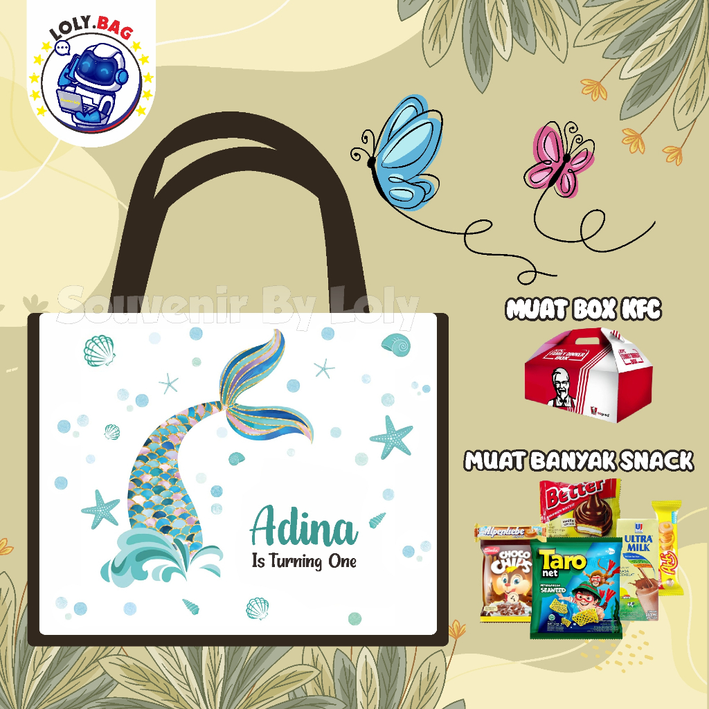 

GOODIE BAG/TAS ULTAH/SOUVENIR ULTAH/TAS MERMAID/PUTRI DUYUNG