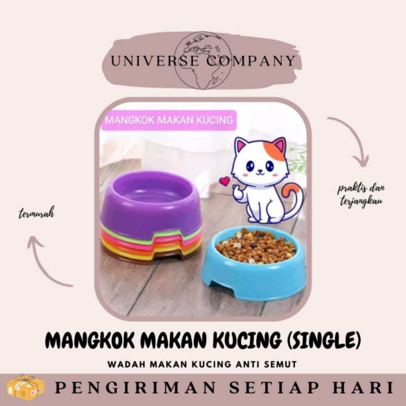 [UC] MANGKOK MAKAN KUCING (SINGLE) WADAH MAKAN KUCING ANTI SEMUT