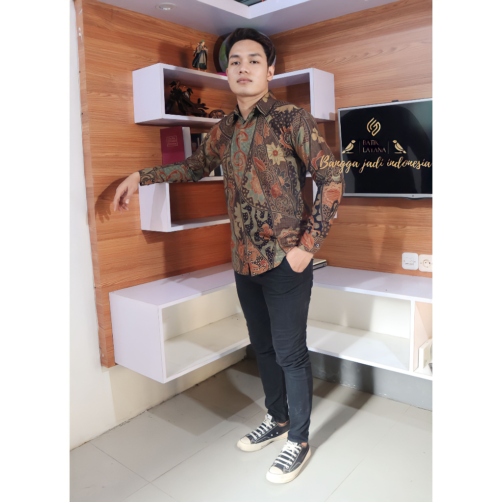 Batik Layana Motif Adiluhur Slimfit Premium Kemeja Formal Nonformla