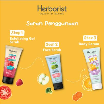 ^ KYRA ^ Herborist Body Serum Face Scrub Exfoliating Gel Juice For Skin Losion Tubuh Lotion With 5x Vitamin E
