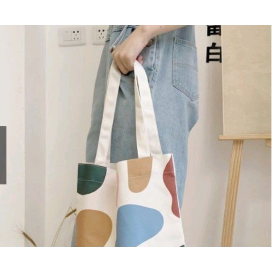 TOTE BAG TAS WANITA SIMPLE TAS KANVAS