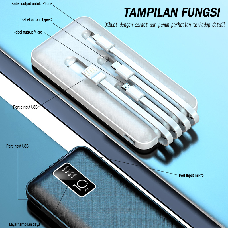 Powerbank type G 20000mah Dual Port Input &amp; Output Bergaransi &amp; Fast Charger