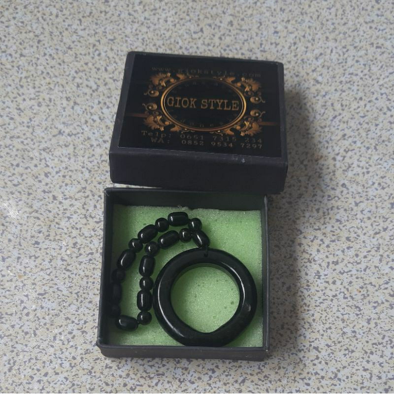 Gelang Set Giok Black Jade Aceh Kesehatan Natural