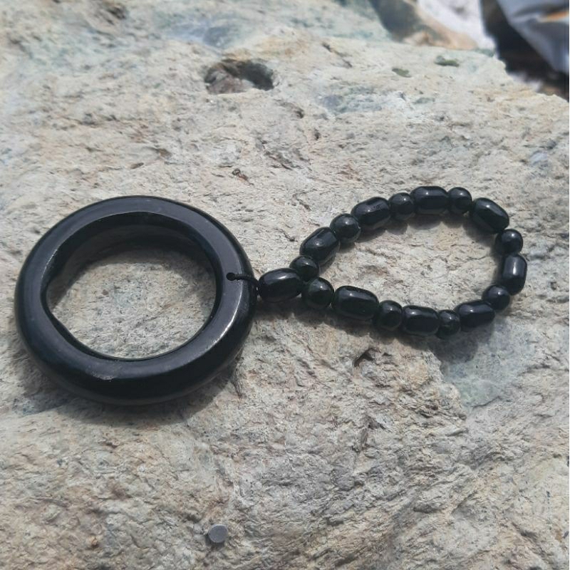 Gelang Set Giok Black Jade Aceh Kesehatan Natural