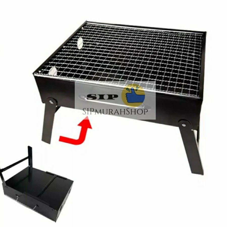PEMANGGANG LIPAT MULTIGUNA - PORTABLE BBQ GRILL JAGOO 35 CM Panggangan Sate Portable / Alat Panggang Barbeque Grill Pemanggang Lipat Portable BBQ Tempat Bakar Daging Ayam Ikan Sosis Sate