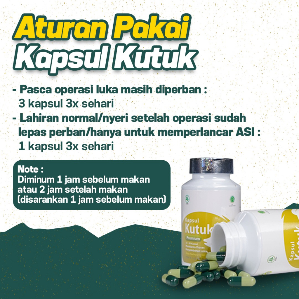 Kapsul Kutuk - Multivitamin 5x Luka Lebih Cepat Kering Sari Albumin Pasca Operasi Caesar Sesar Hernia Luka Diabetes Diabet Terapi Gagal Ginjal Gastritis TBC Infeksi Paru Isi 60 Kapsul