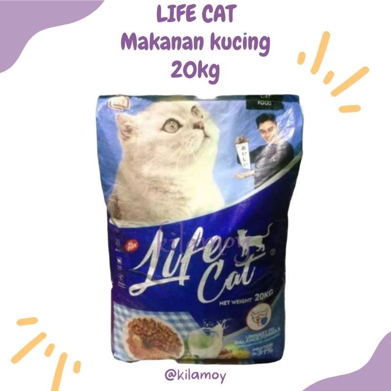 LIFE CAT 20KG DRY FOOD - MAKANAN KUCING LIFE CAT DRY 20KG