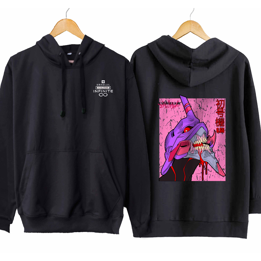 Jaket hoodie jumper infinite EVANGELION UNIT-01 - EVANGELION material cotton fleece
