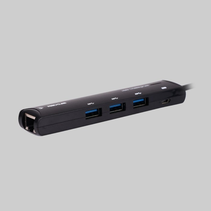 USB Hub Rexus 3.0 RXH-345 3 port with LAN + OTG Type C