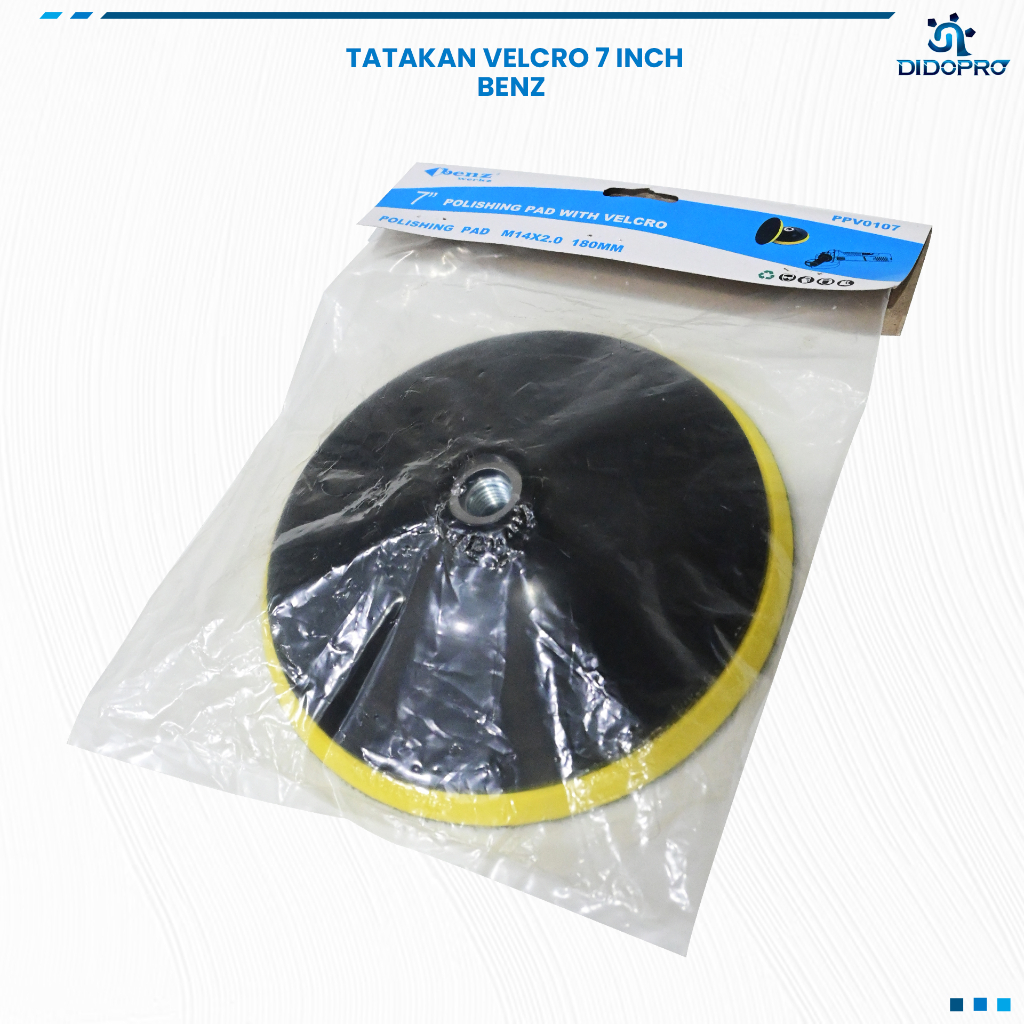 Tatakan Busa Wool Poles 180mm Pad Velcro 7&quot; Sanding Pad Velcro Size Besar Alas Pad Besar