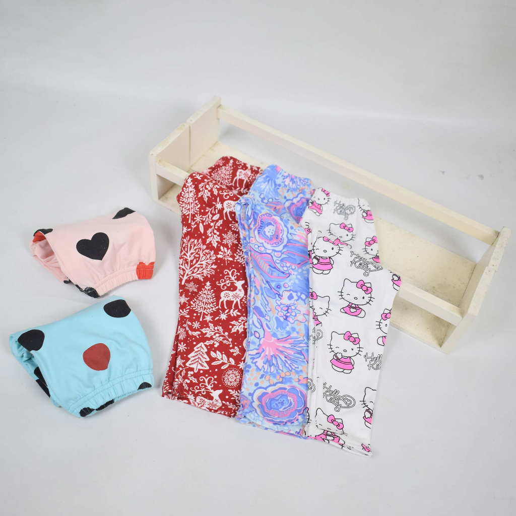 Legging Anak Usia 1-6 thn  Bahan Cotton Strecth Motif Berkualitas Style Anak Cewek