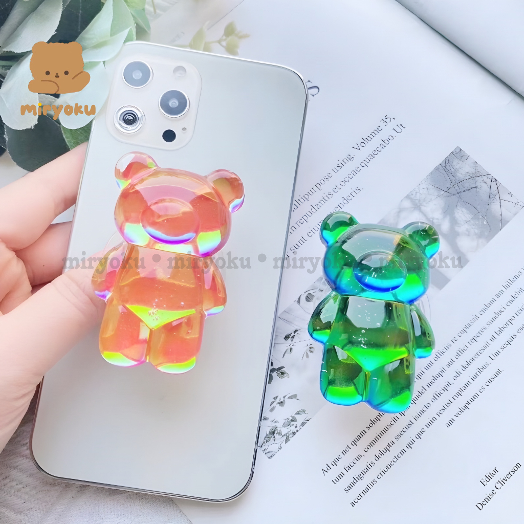 Griptok Gummy Bear Pop Socket Bear 3D Griptok Pop Tok Teddy Bear