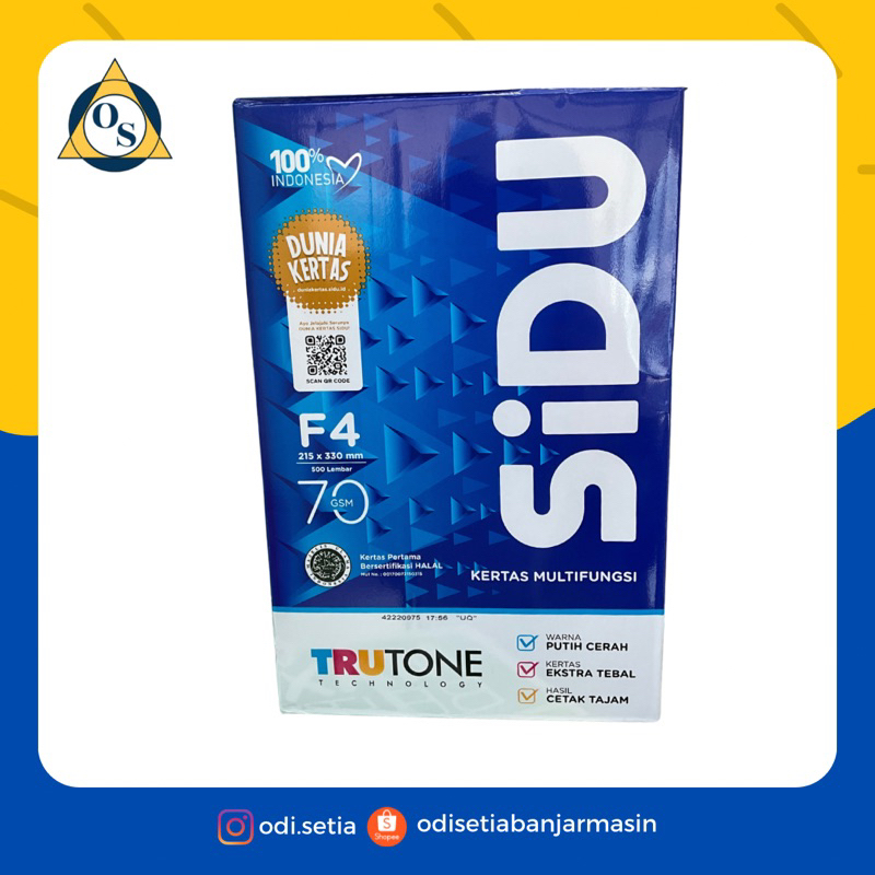 

KERTAS HVS SINAR DUNIA / SIDU F4 75gsm