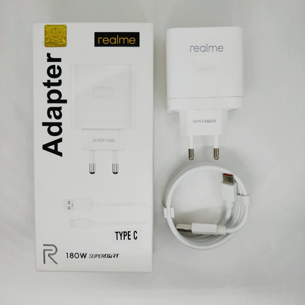 Charger TC Ori100 REALME 180w Support super Vooc Micro Type-C daya besar kualitas terbaik bisa buat semua hp BY SMOLL