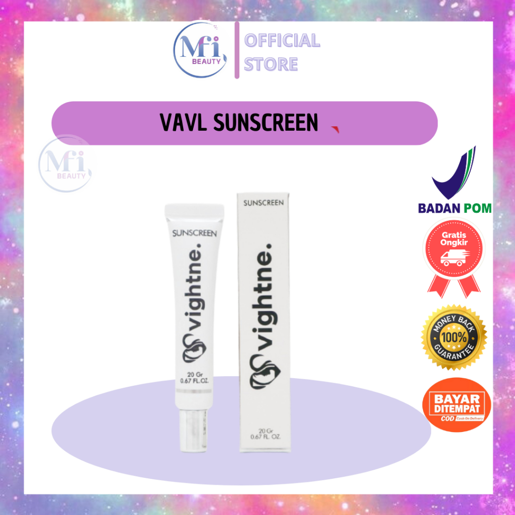 VAVL SUNSCREEN BY VIGHTNE BPOM ORIGINAL BY VIRGINY VIVALENTINE