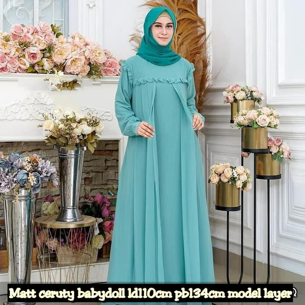 GAMIS WANITA TERBARU AYESHA DRESS BAHAN CERUTY BABYDOLL PREMIUM LD 110 CM GAMIS CERUTY BABYDOLL PREMIUM / MAXI DRESS WANITA JUMBO / DRESS CERUTY TERBARU 2023 KEKINIAN