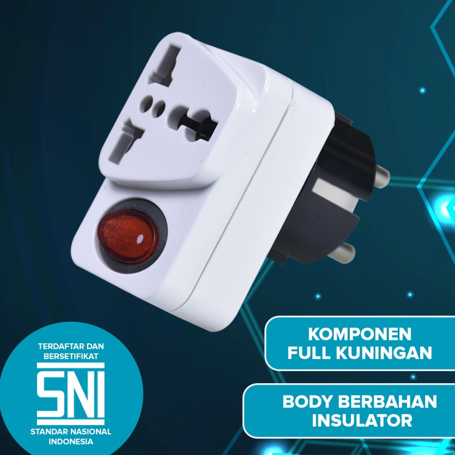 Kenmaster XX-508C WA-II-9S Steker On Off Untuk 2 Atau 3 Kaki