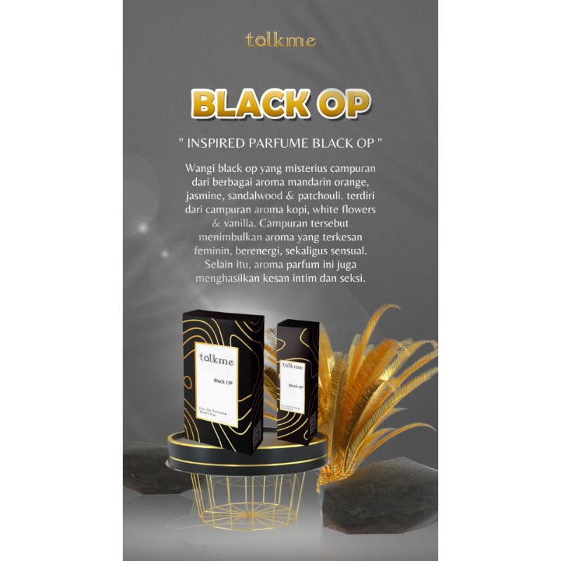 TALKME PARFUM BLACK OPIUM 35ML /DISTRIBUTOR RESMI TALKME INSPIRED PARFUM ORIGINAL Black Op Spray 35m
