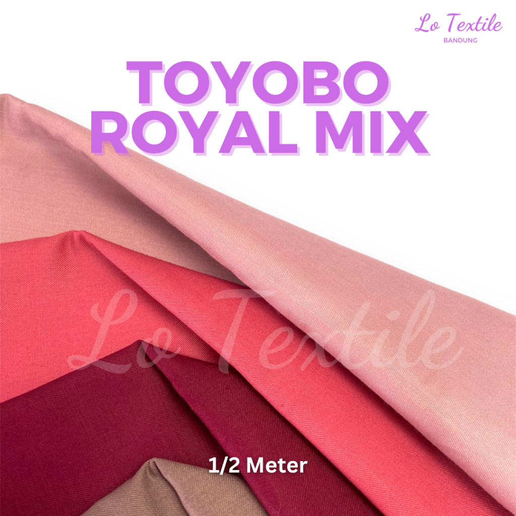 Kain Toyobo Royal Mix Premium 0.5 Meter - Katun Lembut Adem Tidak Menerawang Meteran