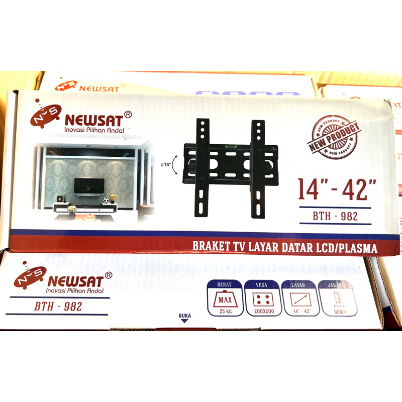 Bracket TV LED 14 - 42 Inc 2 Arah Universal Fleksibel