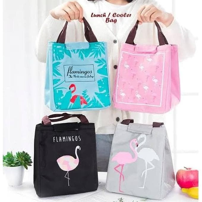 [200gr] LT- E2K1 lunch bag tas bekal cooler bag FLAMINGO - TAS FLAMINGO