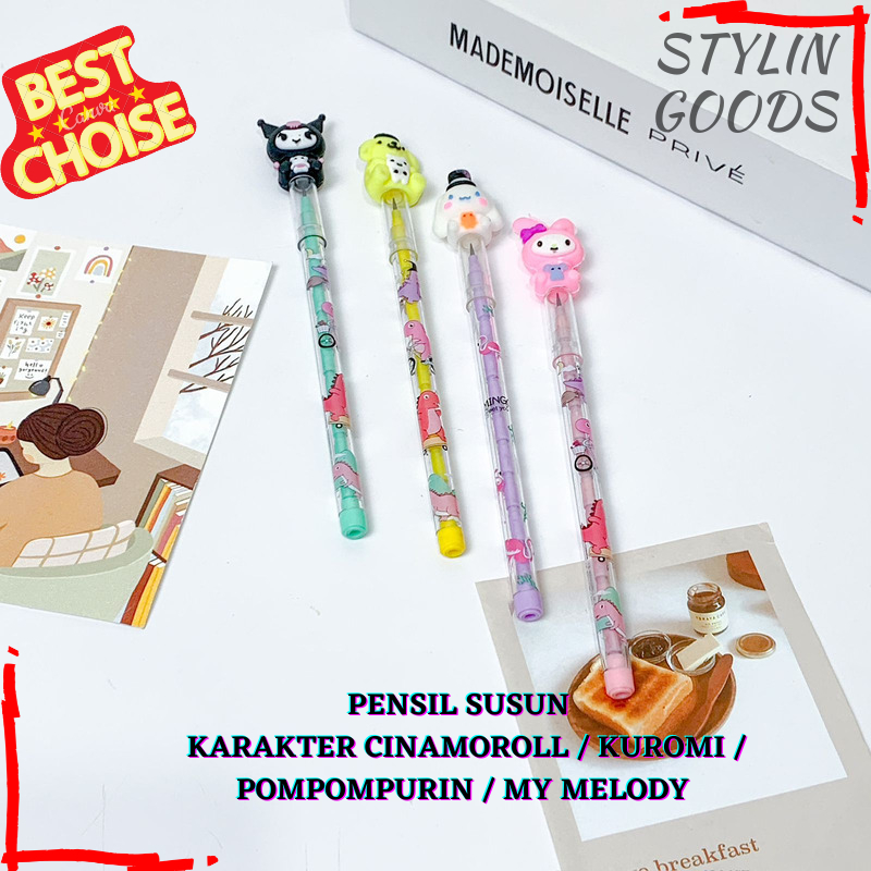 

TERBARU! PENSIL PELURU / PELOR / SUSUN KARAKTER CINAMONROLL / KUROMI / POMPOMPURIN / MY MELODY / LUCU UNIK BISA COD