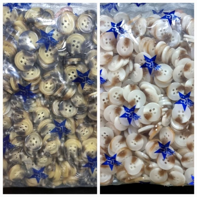 Kancing Karamel Belang 18mm/1,8cm/28L @400 pcs Kancing Baju Corak Macan Kancing Lolipop Caramel Marble