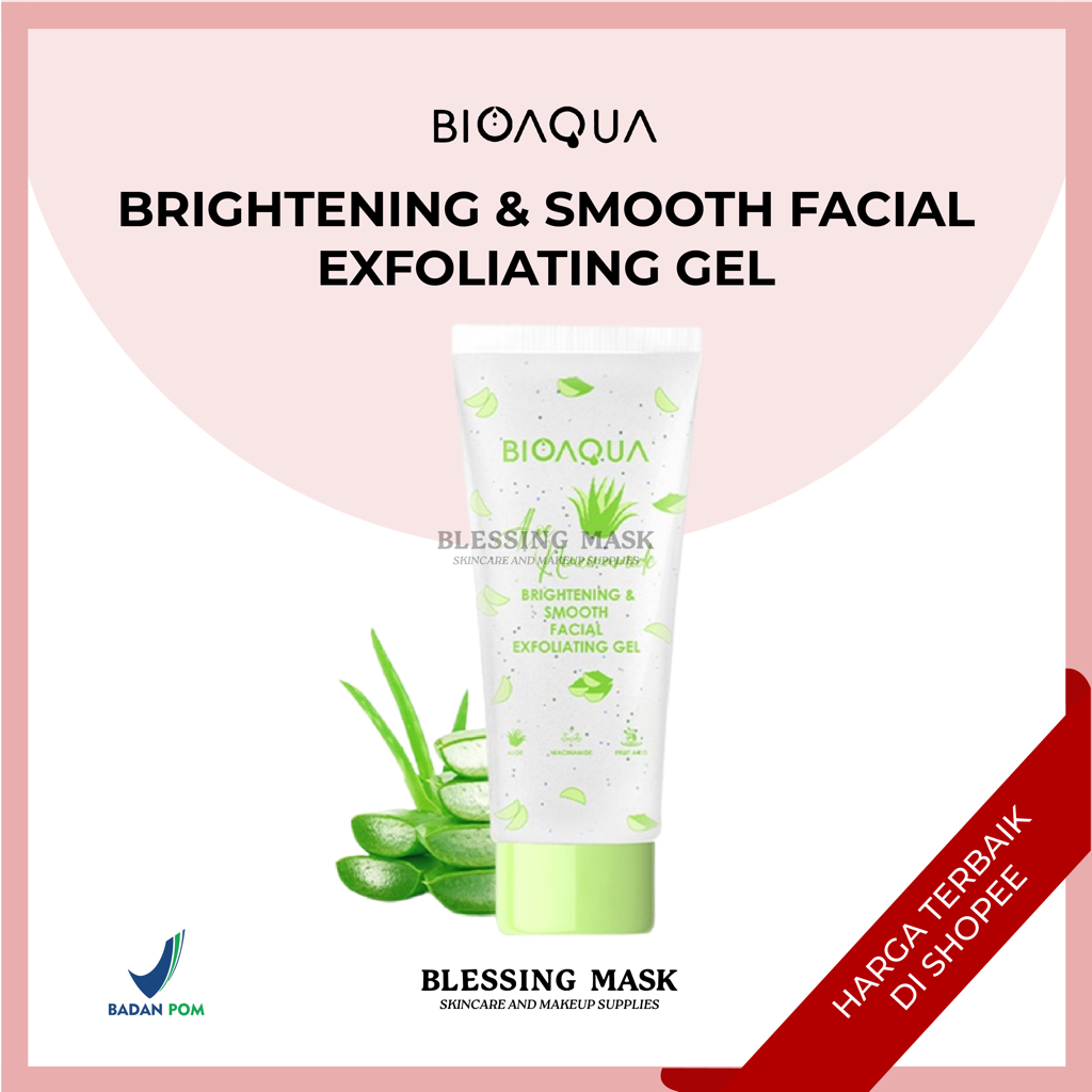 BIOAQUA Scrub Wajah Peeling Gel Niacinamide Brightening & Smooth Facial Exfoliating Gel Wajah - 100g