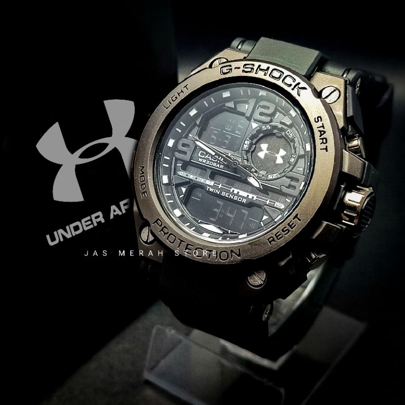 JAM TANGAN UNDER ARMOUR X G SHOCK GST FUL BLACK