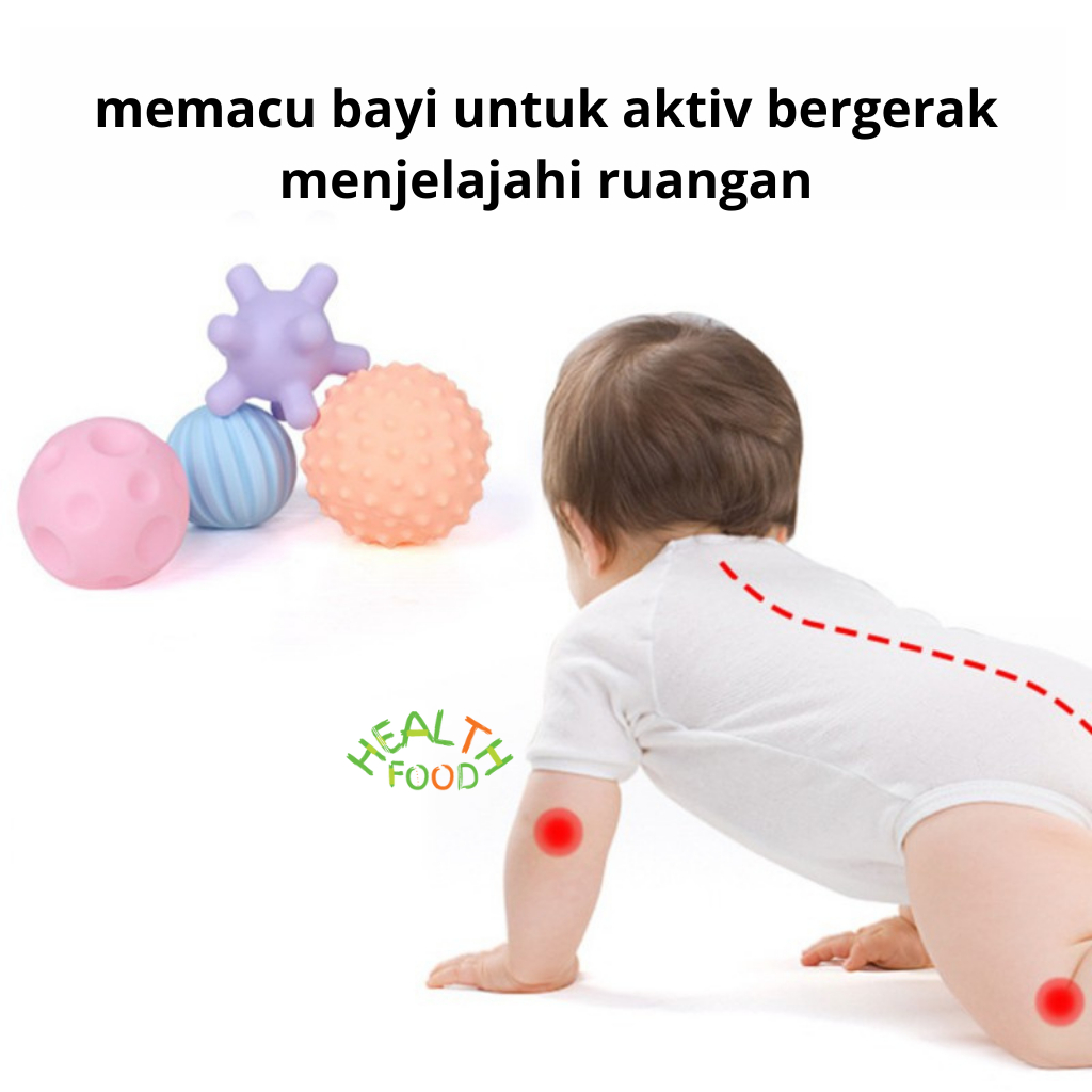 mainan bayi sensory play bola bayi bola karet anak bola sensorik bayi sensory ball touch ball HEALTHFOOD