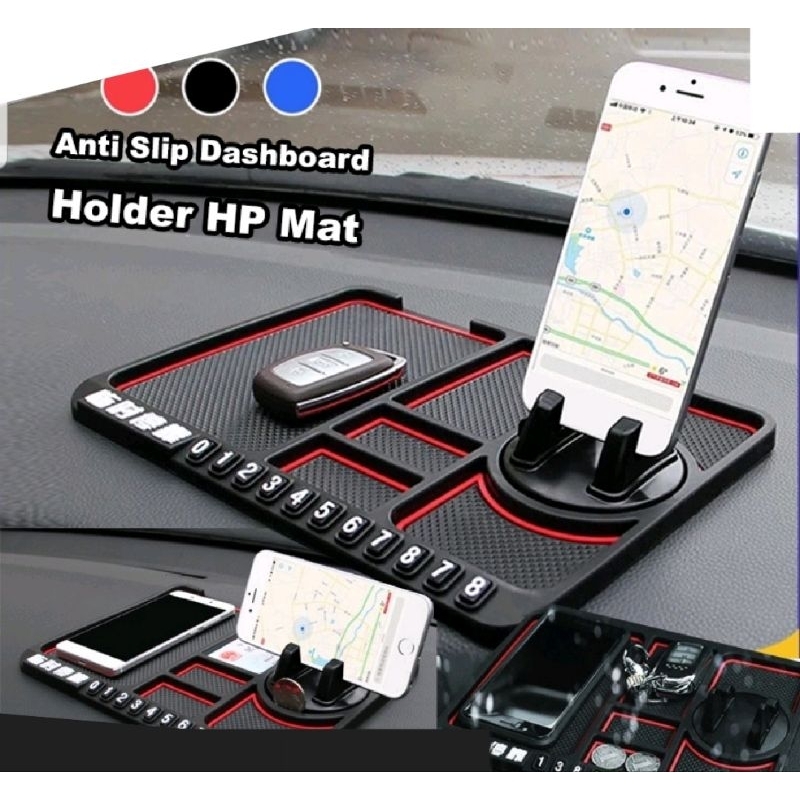 HP Holder Mat Alas Mobil Dasbor Anti Slip Car Dashboard Mounting Phone Handphone
