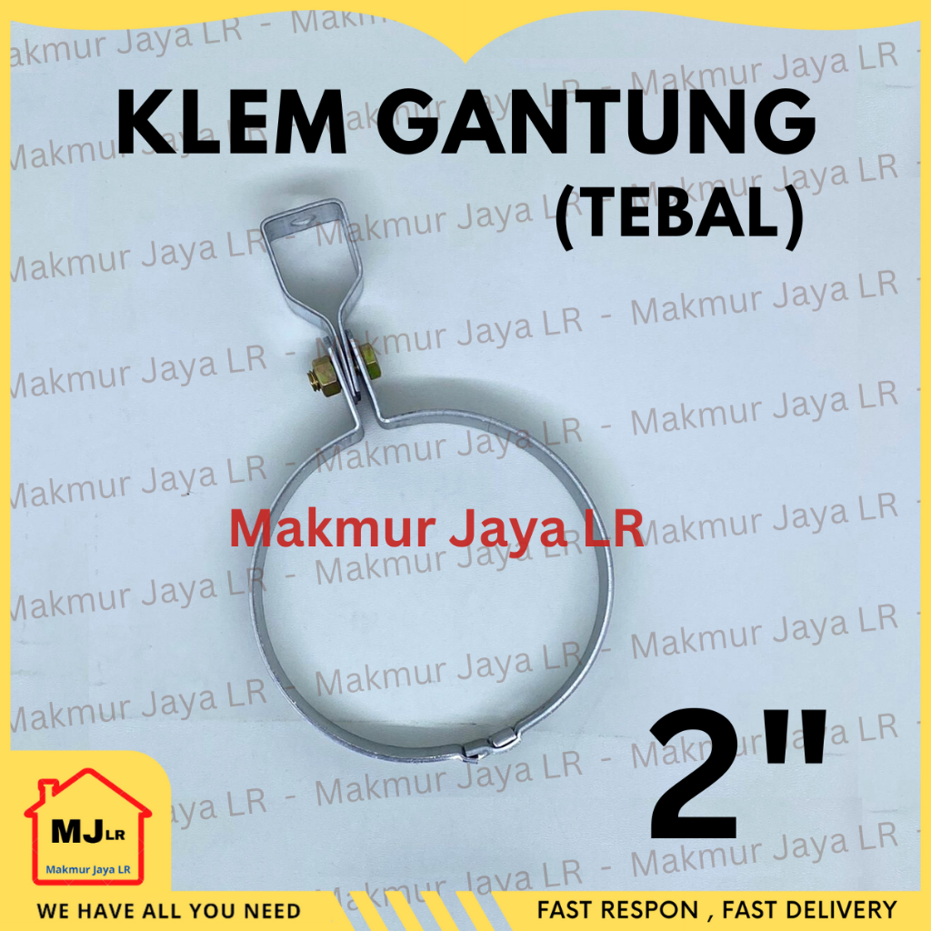 Klem Gantung Pipa 2" 2 inch HANGER CLAMP - BESI GALVANIS TEBAL