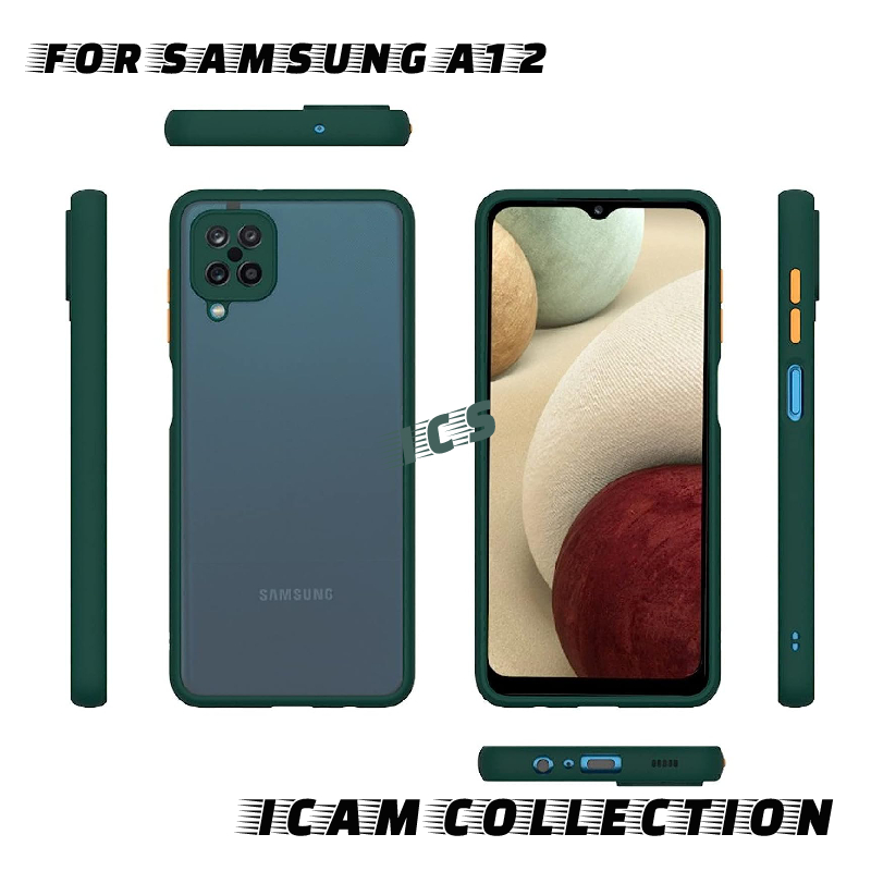 (Camera Protection) Matte Case Cover for Samsung A12