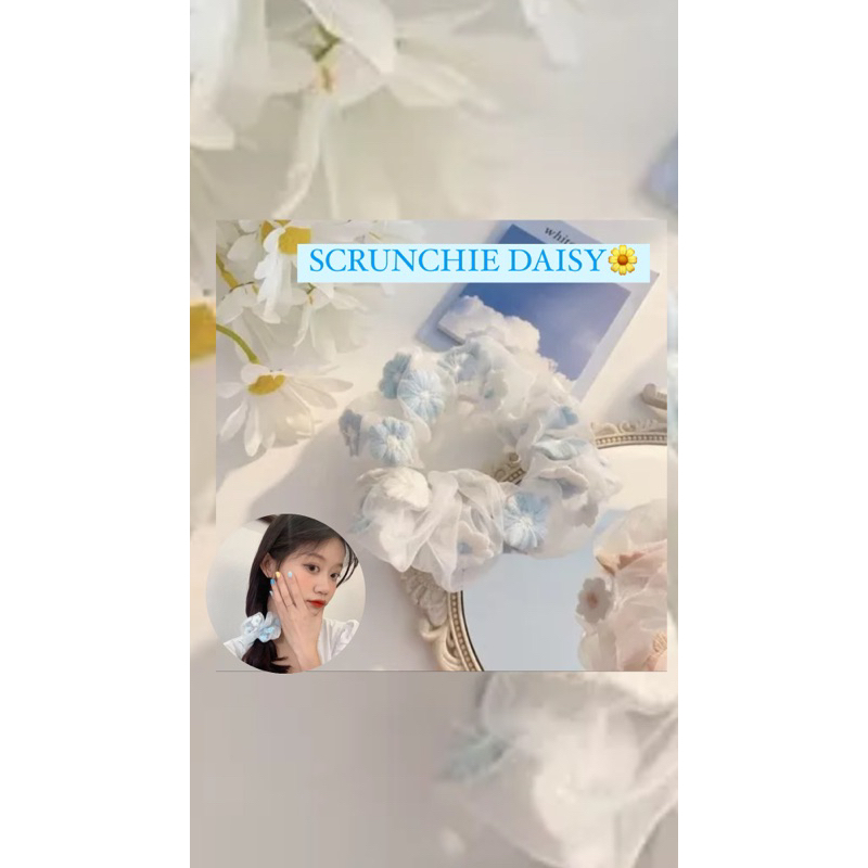 SCRUNCHIE DAISY BLUE KOREA