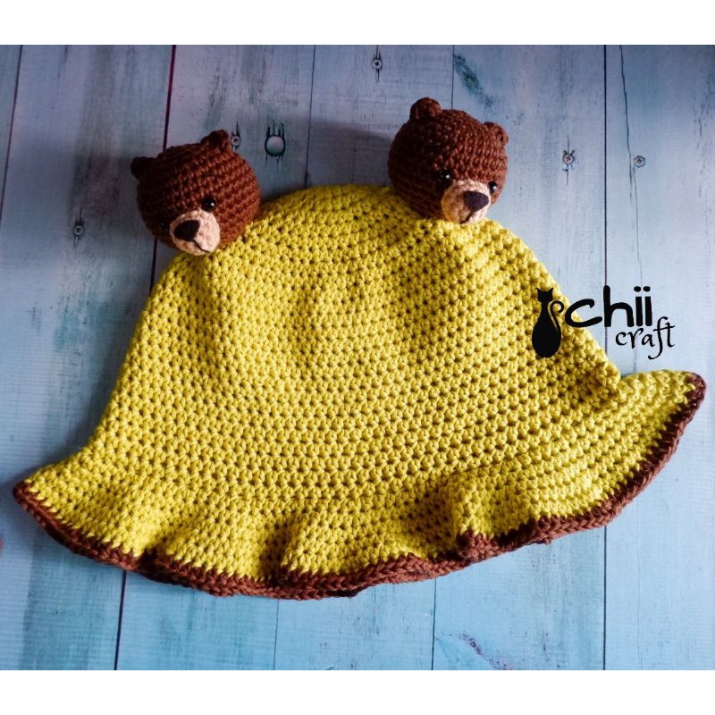 Bucket Hat Rajut Beruang NCT Haechan | Topi rajut beruang | Bear crochet bucket hat | Crochet hat