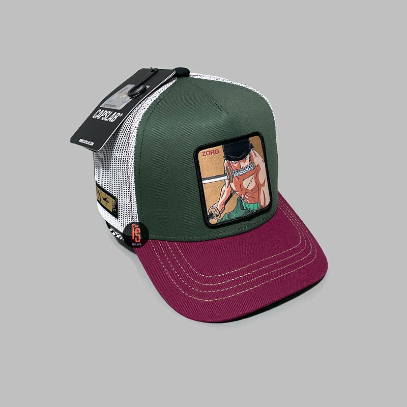 TOPI ORIGINAL CAPSLAB TRUCKER ZORO OLIVE MAROON