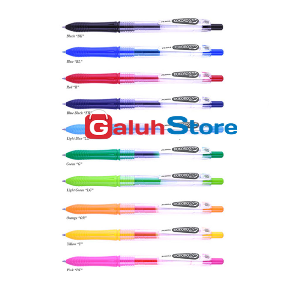 

Zebra Kokoro Pulpen Gel Plus Colours 0.5mm