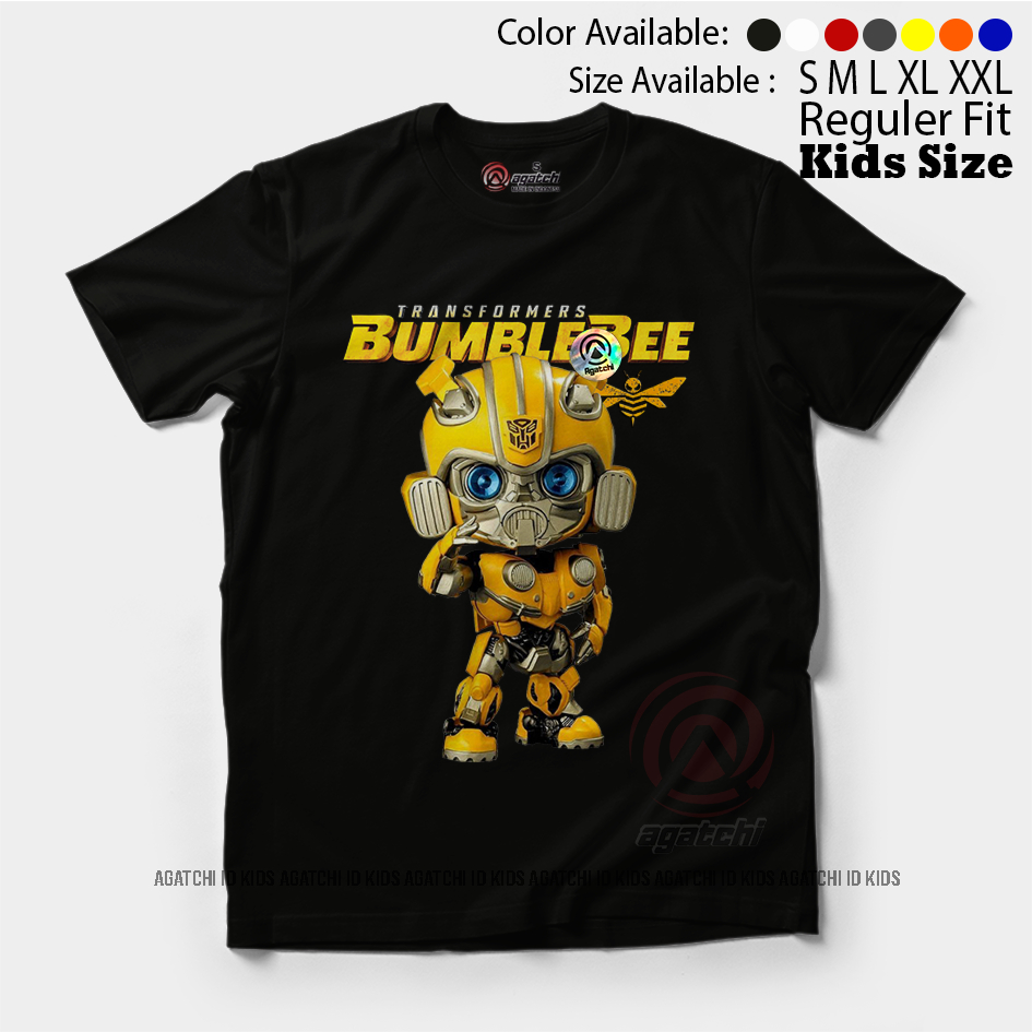 Baju Kaos Atasan Anak Laki - Laki Agatchi Robot Mobil Transformers - Bumble bee