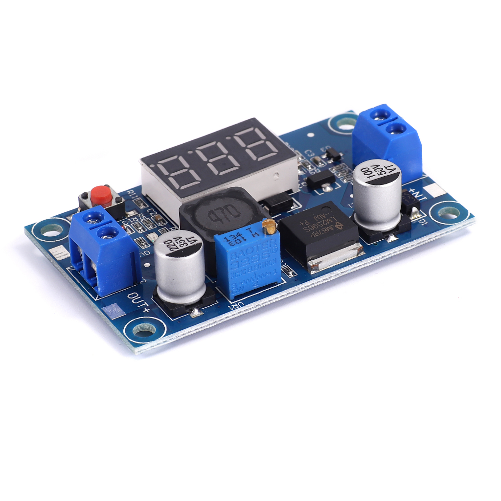 LM2596 KONVERTER STEP DOWN DC TO DC DENGAN DISPLAY 7 segment step down