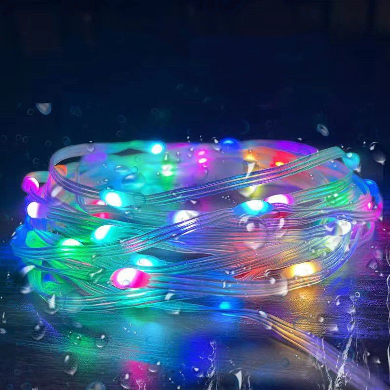 Lampu led string running rgb 10 meter 5v remote dan bluetooth