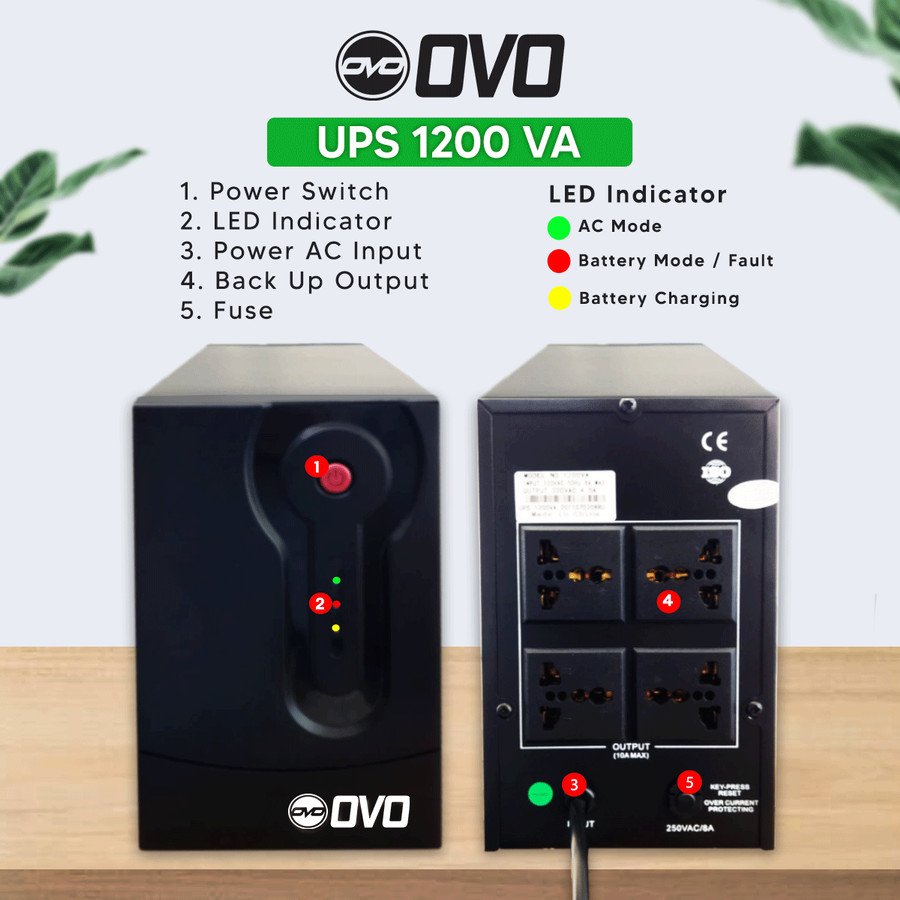UPS OVO 1200VA 1200 VA 720W
