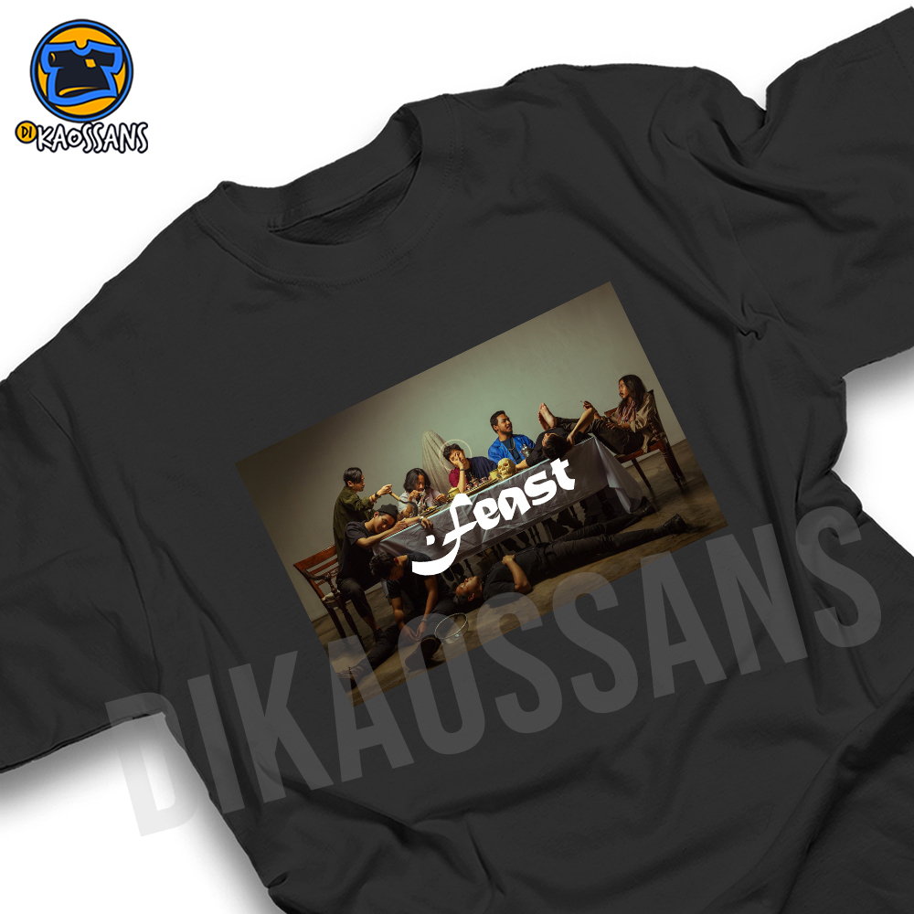 Kaos FEAST BAND Tshirt baju distro cotton combed 30s UNISEX KAOS MUSIK BAND INDIE ALBUM BEBERAPA ORA