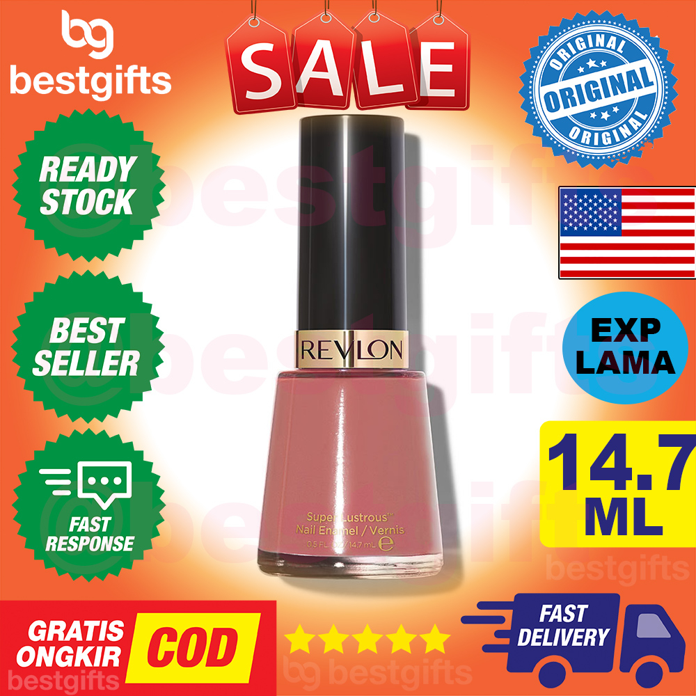 REVLON NAIL ENAMEL POLISH KUTEK CAT KUKU WARNA INTENS DAN TAHAN LAMA 14.7 ML - 023 MOONLIT MAUVE