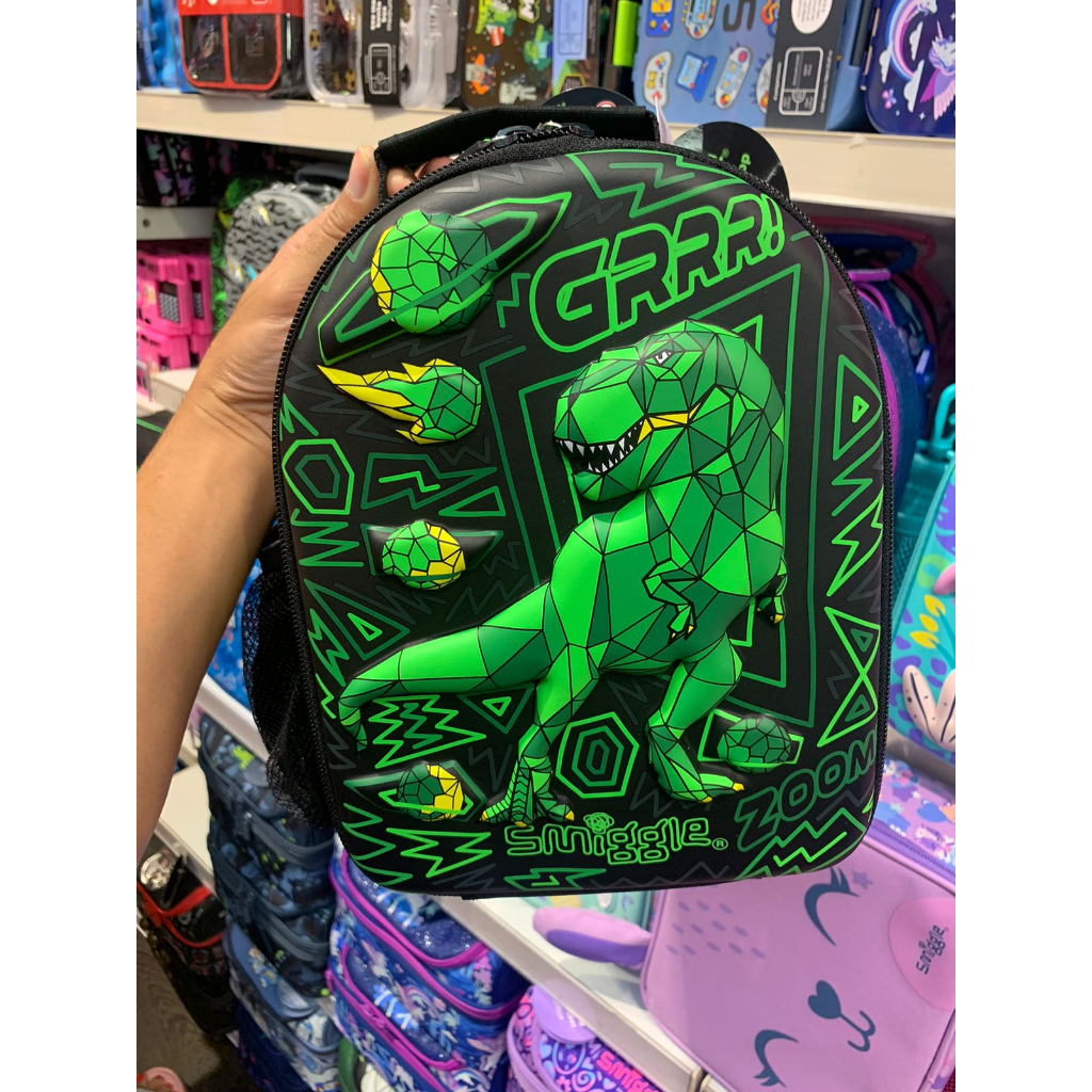 SMIGGLE WILD SIDE LUNCHBAG HARDCASE DINO - TAS BEKAL SMIGGLE