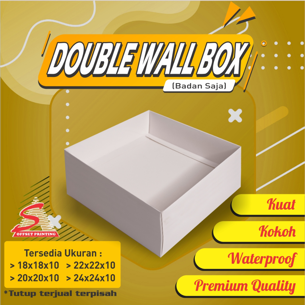 

(P) Double Wall Box Tinggi 10 (TANPA TUTUP)