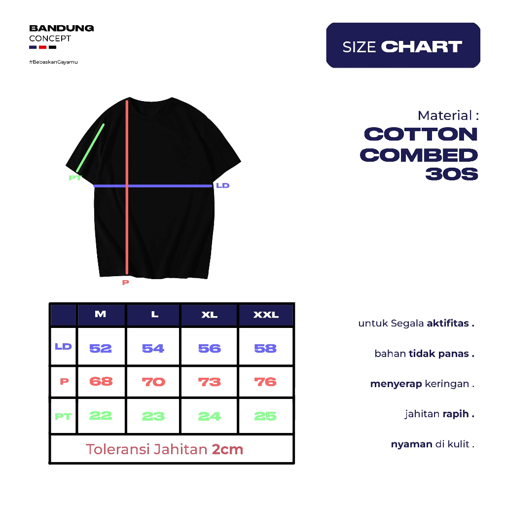 T-Shirt Polos Cotton Combed 30s Premiium