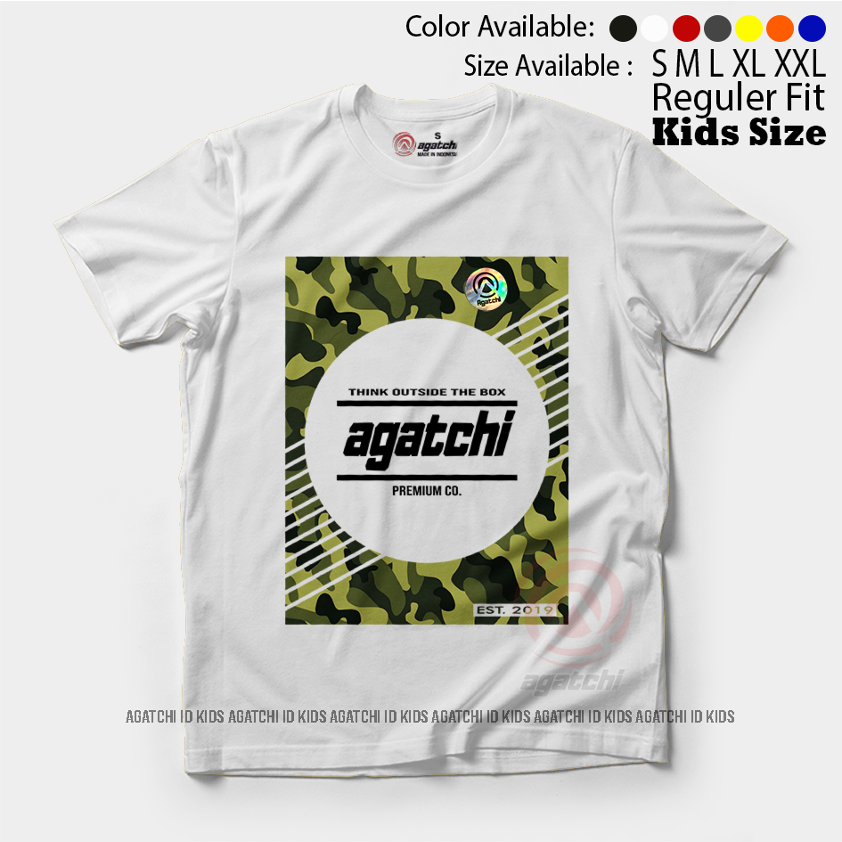 Baju Kaos Atasan Distro Anak Laki - Laki Motif Army - Agatchi Army