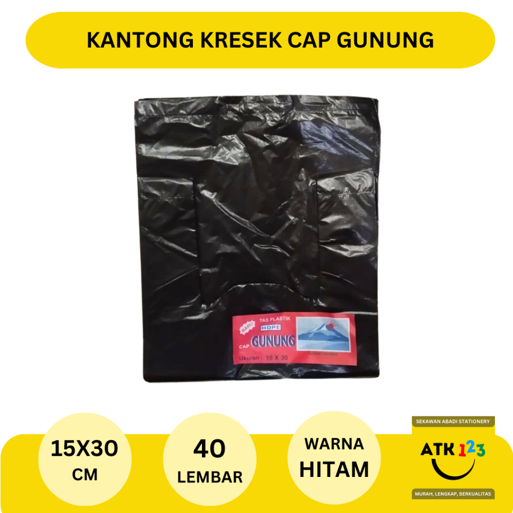 Kantong Kresek Hitam Ekonomis 15x30cm Kantong Plastik Packing Murah