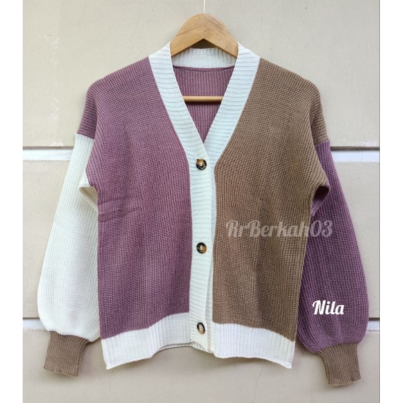 CANDY Crop Cardigan Combi 3 Tone